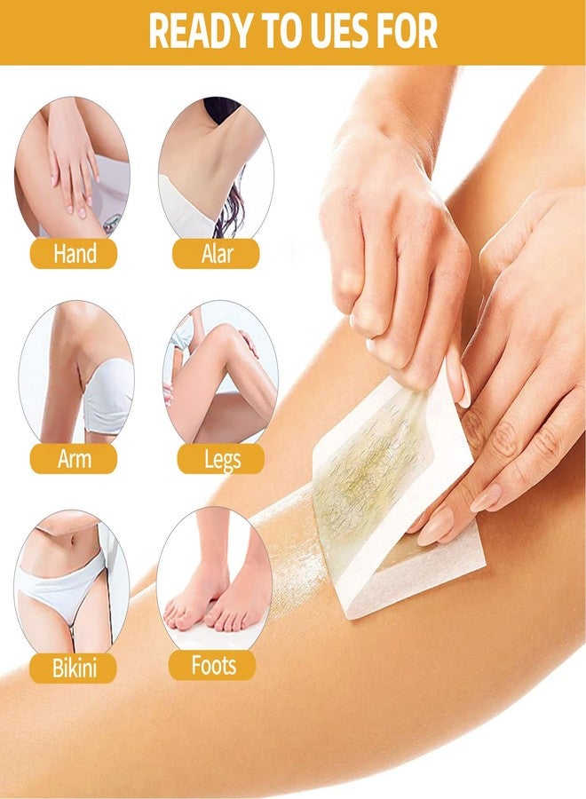 Grospe Wax Strips for Hair Removal,Hair Removal Wax Strips-20 Doublesided Wax Strips + 4 Calming Oil Wipes for Women, Face, Body, Arms, Legs, Chest, Back,for All Skin Types - Image 4